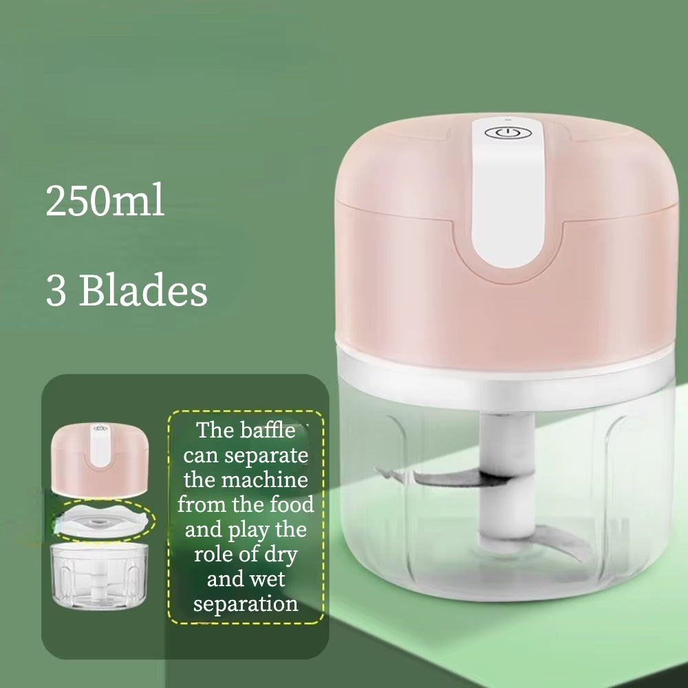 Effortlessly Chop Garlic, Vegetables, and Meat with Our Portable Electric Garlic Masher - USB Rechargeable and Compact Design!