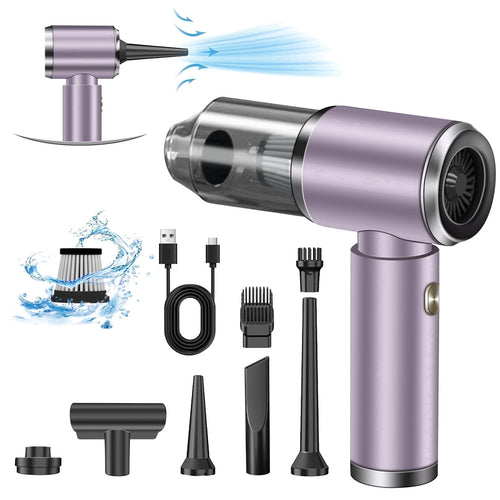 Cordless Handheld Vacuum Cleaner, 12000PA Powerful Sutions Car Vacuum, 2 Adjustable Speeds Lightweight Mini Vacuum for Car, Keyboard, Purple